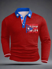 Men's Puerto Rico Art Printed Casual Tops