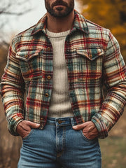 Men's Casual Checkered Jacket