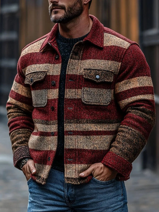 Men's Casual Checkered Jacket