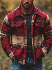 Men's Casual Checkered Jacket