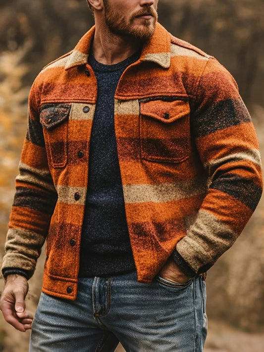 Men's Casual Checkered Jacket