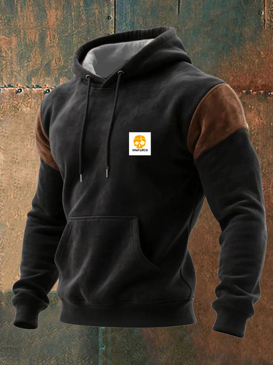 Men's Vintage Winter Western Style Printed Hoodie