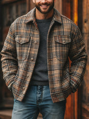 Men's Casual Checkered Jacket