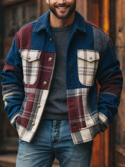 Men's Casual Checkered Jacket