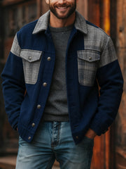 Men's Casual Checkered Jacket