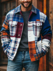Men's Casual Checkered Jacket