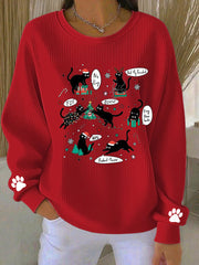 Women's Christmas FDT Printed Casual Sweatshirt