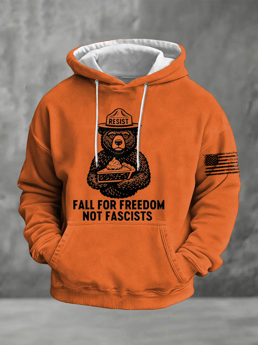 Men's Resist Thanksgiving Printed Hoodie with Pocket