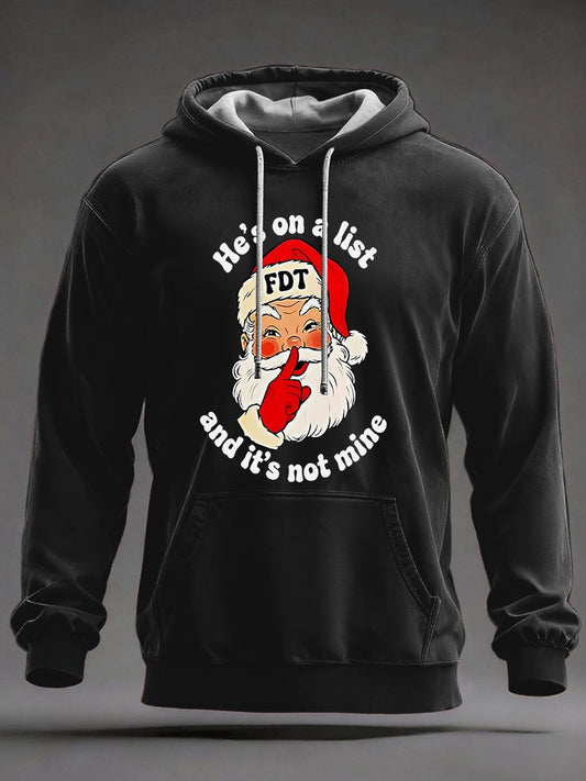 Men's Christmas FDT Print Casual Hoodie