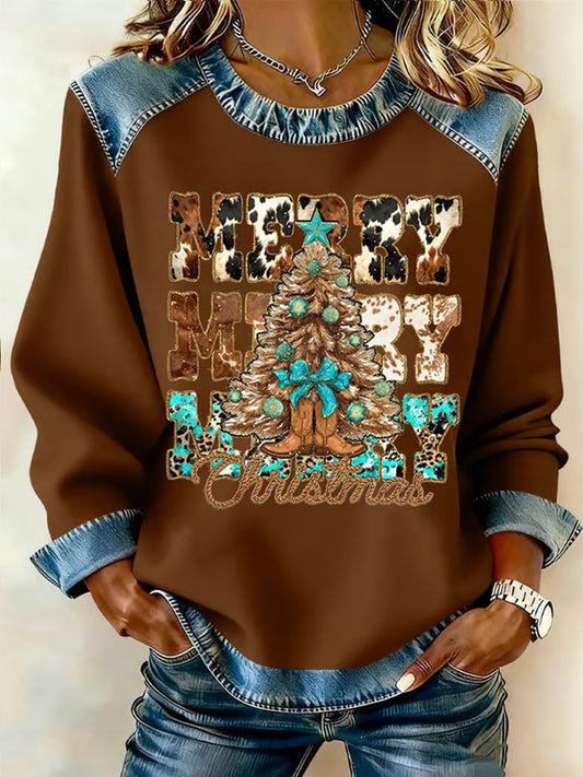 Women's Western Christmas Casual Sweatshirt