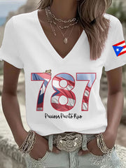 Women's Puerto Rico Art Printed T-shirt