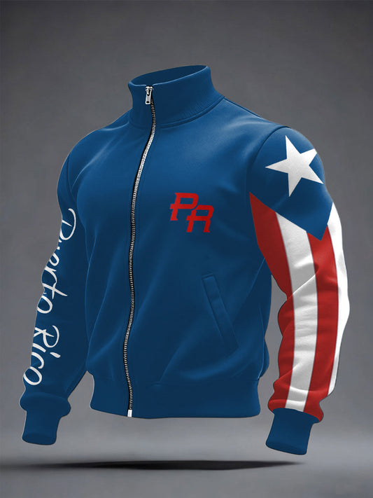 Men's Puerto Rico Proud Printed Coat