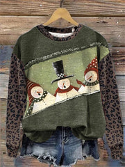 Women's Christmas Art Printed Sweatshirt