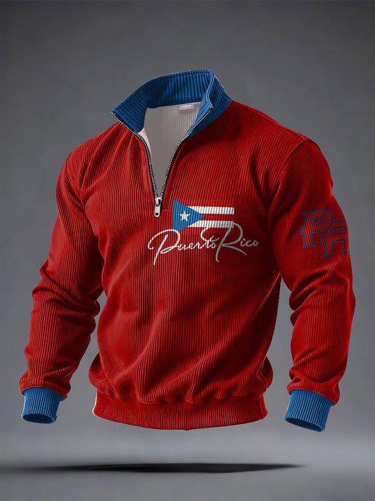 Men's Puerto Rico Printed Casual Tops