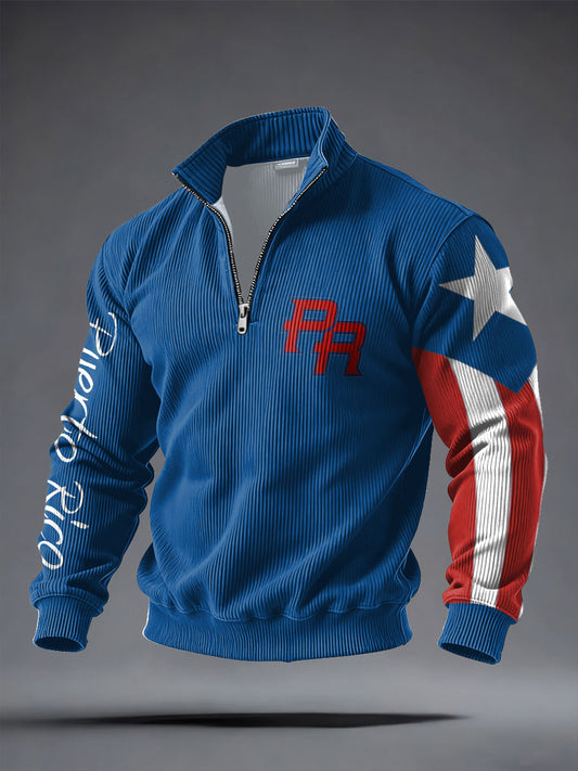 Men's Puerto Rico Printed Casual Tops