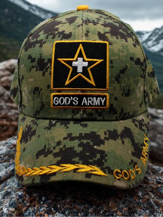 Unisex God’s Army Camouflage Print Hat