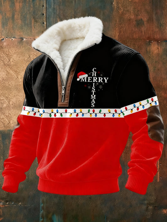 Men's Christ Christmas Tree Printed Sweatshirt