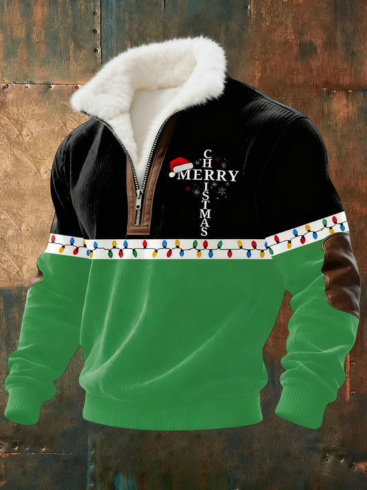 Men's Christ Christmas Tree Printed Sweatshirt