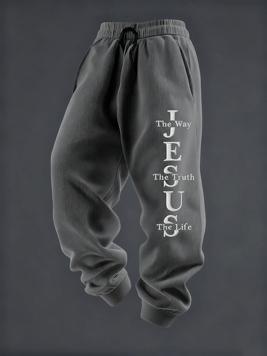 Men's Jesus The Way The Truth The Life Casual Trousers