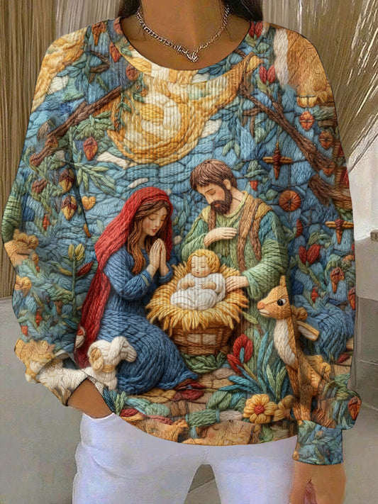 Women's Christmas Print Casual Sweatshirt